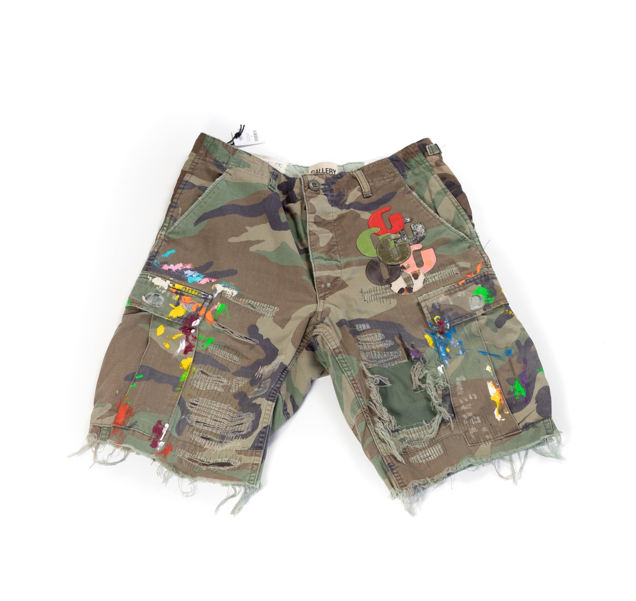 G Patch Woodland Camo Cargo Shorts